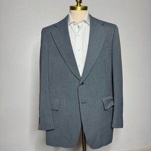 1960s Hart Schaffner Marx Vintage Wool 42L Blazer‎ Sport Coat Mens